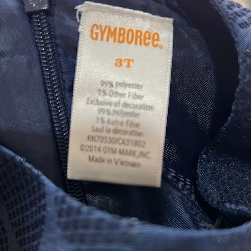 Gymboree Navy Blue Sleeveless Glitter Party Dress 3T EUC